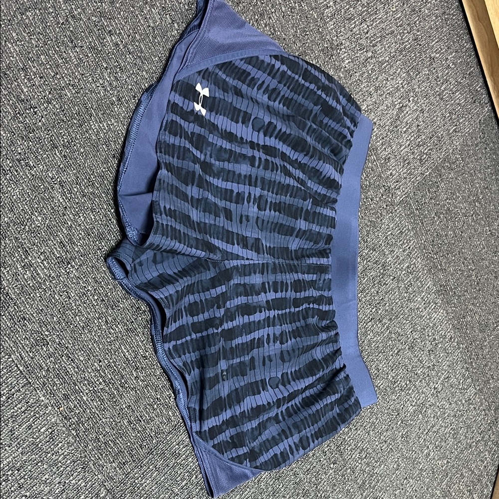 Under Armour Navy & Black Wave-Print Running Shorts